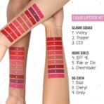 MyGlamm POPxo Makeup- Matte Finish Liquid Lipstick Kit - OG Crew -1.5g (Set of 3) | Blair, Cheryl, & Emily (Wine Red, Pink, Britgh Red) Shade | Enriched with Cocoa Butter & Vitamin E - Fast UK Delivery - Image 6