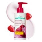 mCaffeine Brightening SPF 50 PA+++ Body Sunscreen Lotion | Instant Cooling, De-tan Body Lotion with Vitamin C Rich Raspberries & Niacinamide | Lightweight, Non-sticky Sun Protection - 200ml - Fast UK Delivery - Image 2