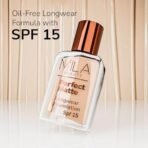 Mila Beaute Perfect Matte Long Wear Foundation | High Coverage, Light Weight & Water Resistant I Oil Free Formula With SPF 15 & Vitamin E | Smooth Matte Finish | Keeps Skin Hydrated | Shade - ( 3 Blush, 30ml) - Fast UK Delivery - Image 4