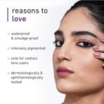 Plum Naturstudio All-Day-Wear Kajal | Water & Smudge-Proof | 24-Hour Long Stay | Intense Matte Black | Gel Finish | 2-In-1 Kajal & Eyeliner | Suitable for Sensitive Eyes & Contact Lenses | Includes Sharpener | 1.2g - Fast UK Delivery - Image 3