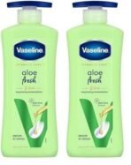 Vaseline Intensive Care, Aloe Fresh Hydrating Body Lotion, 400 ml, for Fresh, Hydrated Skin, with 100% Pure Aloe Vera Extract, for Dry, Rough Skin, for Men & Women (Pack of 2) - Fast UK Delivery