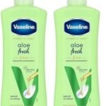 Vaseline Intensive Care, Aloe Fresh Hydrating Body Lotion, 400 ml, for Fresh, Hydrated Skin, with 100% Pure Aloe Vera Extract, for Dry, Rough Skin, for Men & Women (Pack of 2) - Fast UK Delivery