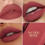 mCaffeine Shades Velvet Blur Matte Liquid Lipstick | 12 Hrs Intense Stay | Lightweight & Non-drying, Blurs Lip Creases | Transferproof & Smudgeproof | 4 ml - Passionate Crimson (Muted Rose) - Fast UK Delivery - Image 4