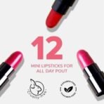 Mila Beaute 12 Creamy Matte Mini Lipstick Kit | Lip Hydrating & Light-weight | Long Lasting Lipsticks for Women | Suitable All Indian Tones | Shade - A 12g - Fast UK Delivery - Image 7