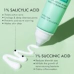 mCaffeine 1% Salicylic Acid Acne Arrest Spot Corrector with 1% Succinic Acid & Matcha Tea | Anti Acne Gel for Active Acne & Acne Scars | Reduces Acne Size & Redness | Soothing & Non-Drying for both Women and Men - 15 ml - Fast UK Delivery - Image 4