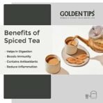 Golden Tips Gift Combos of Masala Chai, Ginger Mastea, Saffron Cardamom Tea, Kadak Chai, Cinnamon CTC Tea & Ginger CTC Tea 100 gm - 50 cups) - Fast UK Delivery - Image 6