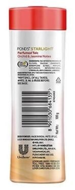 Pond's Orchid & Jasmine, 100g Pond's Starlight Perfumed Talc - Orchid & Jasmine, 100 grams Bottle - Fast UK Delivery - Image 2