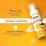 WOW Skin Science Sunscreen Gel For All Skin Types | SPF 55 PA++++ | With Glutathione & Aloe Vera Extract | Lightweight | Quick Absorbing | No White Cast | UVA & UVB Protection | 100 ml - Fast UK Delivery - Image 5
