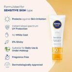 NIVEA Sun UV Face Sensitive SPF 50 Cream (50ml), Sunscreen Protects Against UVA/UVB Rays and Premature Skin Ageing, Sun Cream for Sensitive Facial Skin - Fast UK Delivery - Image 4