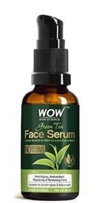 WOW Skin Science Green Tea Face Serum | Aloe Vera Extract with Pro Vitamin B5 & Vitamin E | Anti Aging, Skin Repair | Blemishes, Fine Lines, Smooth Skin | No Parabens | 30 ml - Fast UK Delivery - Image 3