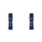 NIVEA Men Cool Kick 150Ml Deodorant Spray | With Mint Extracts For Cooling Sensation In Summer| 48 H Long Lasting Freshness| 0% Alcohol, Pack Of 2 - Fast UK Delivery