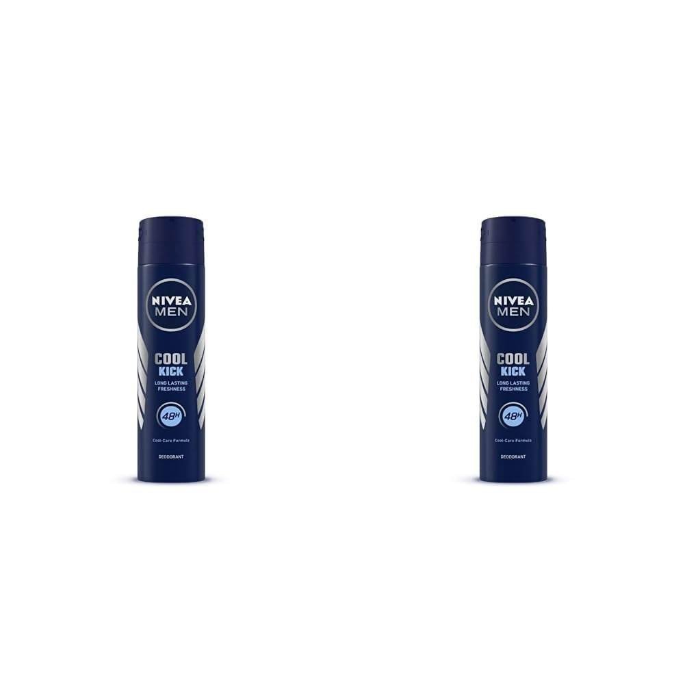 uk41TopuG6fpL-1-1.jpg NIVEA Men Cool Kick 150Ml Deodorant Spray | With Mint Extracts For Cooling Sensation In Summer| 48 H Long Lasting Freshness| 0% Alcohol, Pack Of 2 - Fast UK Delivery - Image 1