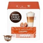 Nescafe Dolce Gusto Latte Macchiato Caramel 16 Capsule (8 Coffee Creamer + 8 Coffee), 145.6g - Fast UK Delivery - Image 2