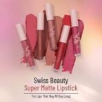 Swiss Beauty Super Matte Lipstick | Waterproof | Long Stay | Matte Finish | Highly Pigmented | Shade - Pin Up Peach, 3.5ml - Fast UK Delivery - Image 4