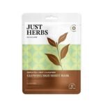 Just Herbs Sheet Mask Glowing Skin Serum Masks, 20g (Green Tea, Mint, Cucumber) - Fast UK Delivery - Image 2