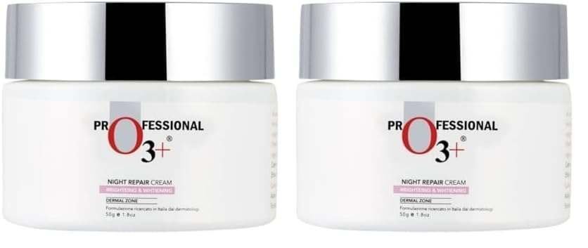 uk41U5COAGoLL-1-1.jpg O3+ Night Repair Cream Brightening & Glow Boosting Dermal Zone (50gm) (Pack of 2) - Fast UK Delivery - Image 1