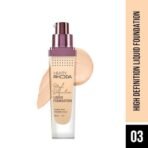 Hilary Rhoda High Definition Foundation | Hides Pores & Blemishes | HD Foundation For All Skin Types | Blendable Formula | Matte & Natural Finish High Coverage | 33ml (Natural Beige| Shade 03) - Fast UK Delivery - Image 3
