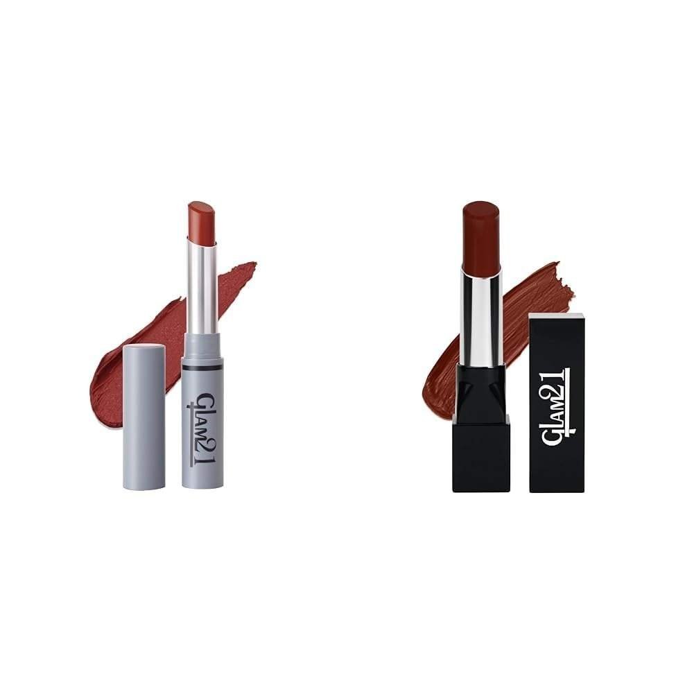 uk41UA9u1NfEL-1-1.jpg Glam 21 Long Lasting Non-Transfer Lipstick|Creamy Matte Formula - 2.8gm|Fliter Coffee-15 & Ultra Velvet Lipstick | Long-lasting stay on lips | Lovely matte finish | 2.5gm | Hazel Nut-22 - Fast UK Delivery - Image 1