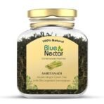 Blue Nectar Green Tea Leaves with Decongestant Lemongrass | Loose Green Leaves Sourced from Assam | Reusable Glass Jar (50 gm + 15 gm Free) - Fast UK Delivery - Image 2