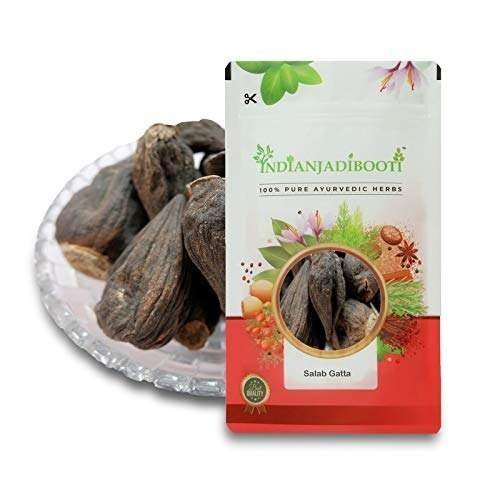 uk41UMp20FopL-1-1.jpg IndianJadiBooti Salab Gatta - Salam Gatta - Saalam Gutta - Saalab Gatta - Orchid Root, 100 Grams - Image 1
