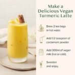 VAHDAM, Turmeric Ginger Tea Bags (50 Herbal Tea Bags) Caffeine Free, Non GMO, Gluten Free | 100% Pure Turmeric Tea with Ginger - Savory & Spicy | Plant based Pyramid Tea Bags | Direct from Source - Fast UK Delivery - Image 5