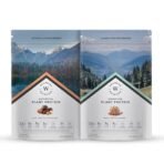 Wellbeing Nutrition Organic Vegan Plant Protein Isolate Powder | 22g Protein, 5g BCAA European Pea & Brown Rice Protein | Superfoods, Fiber for Muscle Growth | Dark Chocolate & French Vanilla Combo