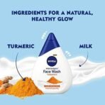 Nivea Women Face Wash for Acne Prone Skin, Milk Delights Turmeric, Reduces 99.9% Pimple Causing Bacteria, 100 ml & Women Face Wash for Sensitive Skin, Milk Delights Rose, 100 ml - Fast UK Delivery - Image 5