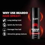 Beardo Strong Hold Hair Styling Kit with Hair Spray 192ml and Crystal Hair Wax 50g | Hair Styling, Hair Setting Spray | Quick Fix | Gift for Brother | Gift For Friend - Fast UK Delivery - Image 6