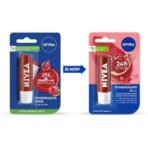 NIVEA Shine Caring Lip Balm, Pomegranate, 4.8G, Red - Fast UK Delivery - Image 3