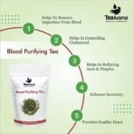 Tea Aroma - Blood Purifying Tea for Glowing Skin | Detox, Blood Cleansing with Neem Leaves, Manjistha, Hibiscus, Yarrow Flower, Beetroot, Amla | Herbal Blood Detox Tea - Fast UK Delivery - Image 3