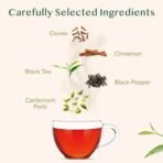 VAHDAM, India's Original Masala Chai Tea Loose Leaf (50 Cups/100 g) Blend Of Black Tea, Cinnamon, Cardamom, Cloves & Black Pepper | Ancient Indian House Recipe Of Spiced Masala Tea - Fast UK Delivery - Image 3