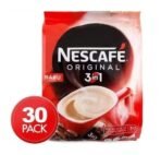 Nescafe 3 In 1 Original Soluble Coffee Instant Coffee 30 Sachets Bag 525 Gram-Packet - Fast UK Delivery