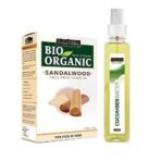 INDUS VALLEY Organic (Sandalwood Face Pack + Aloevera Cucumber Toner) Pack of 200g + 250ml - Fast UK Delivery - Image 2