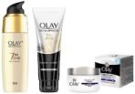 Olay Total Effects Serum &Olay Night Cream Natural Aura Nourishing Repair Cream,50g&Olay Face Wash Total Effects 7 in 1 Exfoliating Cleanser - Fast UK Delivery - Image 2