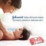 Johnson's Baby Wet Wipes | 144 Wipes | Alcohol & Soap Free | Prevents Rashes & Redness | with 3X Moisturising Lotion | As Mild as Pure Water | Enriched with Glycerin | - Fast UK Delivery - Image 6