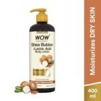 WOW Skin Science Shea Butter With Lactic Acid Body Lotion | Hydrates Very Dry Skin | Long Lasting 48 hrs Moisturization | Smoothens Rough, Flaky Skin | Calms Itchy Skin - 400ml - Fast UK Delivery - Image 3