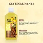 Just Herbs Vitamin C Brightening Body Wash with Lime and Liquorice for Men & Women | Hydrates Skin, Reduces Hyperpigmentation & Maintains pH Level | Suits All Skin Types- 300 ml - Fast UK Delivery - Image 5