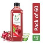 Alo Frut Annar Aloevera Chunks & Juice 150 ml (Pack of 60) - 1 Case | Fruit Juice Mai Aloevera Chunks | Healthy Hai Isme Aloevera Hai | Ready to Serve Drink (Annar Aloe Vera, Pack of 60) - Fast UK Delivery - Image 3