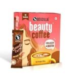 Bevzilla 30 Instant Beauty Coffee Infused with Marine Collagen, Biotin & Vitamin E Powder Sachets (30 X 5 Gram Sachets) Makes 30 Cups | 100% Arabica Coffee | Strong & Easy to Carry | Best for Espresso, Latte, Cappuccino - Fast UK Delivery - Image 2
