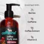 mCaffeine Super Saver Body Wash Combo with Berries | De-Tan & Deep Cleanse Shower Gel for Women and Men | Enriched With Vitamin C | For All Skin Types | Saver Pack with Refill Unit (800 ml) - Fast UK Delivery - Image 5