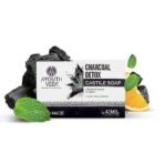 Ayouthveda Deep Cleansing & Nourishing Charcoal Detox Bath Soap 110g & Charcoal Coffee Face Serum Sheet Mask 20g for Pure & Glow Skin, Fights Blackheads & Whiteheads, Pimples, Acne - Fast UK Delivery - Image 4