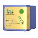 Blue Nectar Green Tea Leaves with Decongestant Lemongrass | Loose Green Leaves Sourced from Assam | Reusable Glass Jar (50 gm + 15 gm Free) - Fast UK Delivery - Image 7