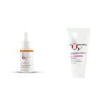 O3+ Vitamin C Serum Glow- Face & Neck Serum- Combination Skin-30ml & O3+ Brightening and Whitening Face Wash Combo - Fast UK Delivery