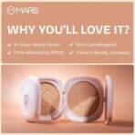 MARS Zero Oil All Skin Compact With An Applicator (4.5Ml) (03-Natural) | Non-Comedogenic | Oil Control | Long-Lasting | Matte Finish | Light-Weight | Minimize Pores | Travel Friendly, 10 Gm - Fast UK Delivery - Image 3
