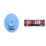 Glam 21 Silicone Face Cleanser Scrubber (Small) Shades of Trend Eyeshadow Palette 10 Highly Pigmented Shades |Smudge Free & Long-Lasting 13.5gm - Shade -04 - Fast UK Delivery