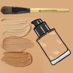 KINDED Flat Foundation Face and Neck Makeup Brush Professional Series for Makeup Beauty with Smooth Soft Synthetic Hair Bristles Anti Rust Aluminium Ferrule Natural Wooden Handle Grip - Fast UK Delivery - Image 6