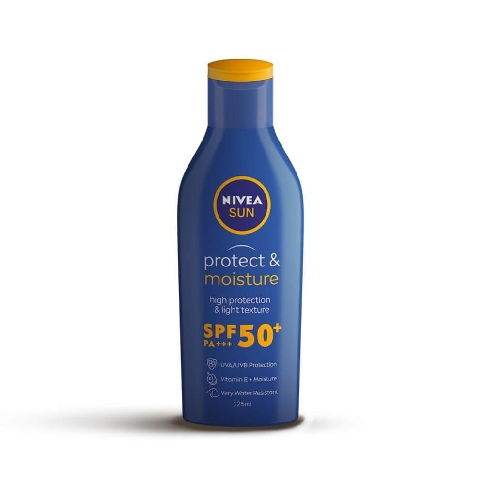 uk41WP3rFvMxL-1-1.jpg NIVEA Men & Women Sun Protect And Moisture 125Ml Spf 30 Advanced Sunscreen For Instant Protection For Normal Skin| Pa++ UVA - UVB Protection System| Water Resistant| Pack Of 1 - Fast UK Delivery - Image 1