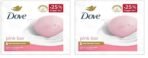 Dove Pink Beauty Bar pack of 6, 125g each for Even Toned Nourished Skin with Plant Based Cleansers and pH balanced formula - Fast UK Delivery