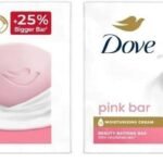 Dove Pink Beauty Bar pack of 6, 125g each for Even Toned Nourished Skin with Plant Based Cleansers and pH balanced formula - Fast UK Delivery
