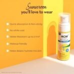 WOW Skin Science Sunscreen Gel For Dry Skin | SPF 50 PA++++ | With Aloe Vera & Hyaluronic | Hydrates Skin | Lightweight | Quick Absorbing | No White Cast | UVA & UVB Protection | 50 ml |Pack of 3 - Fast UK Delivery - Image 6